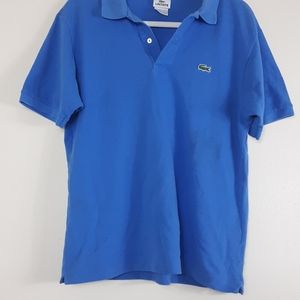 LACOSTE blue short sleeve polo top!